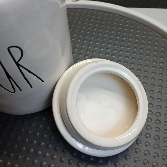 Rae Dunn Ceramic Flour Print Large Kitchen Canister Jar - Picture 8 of 8